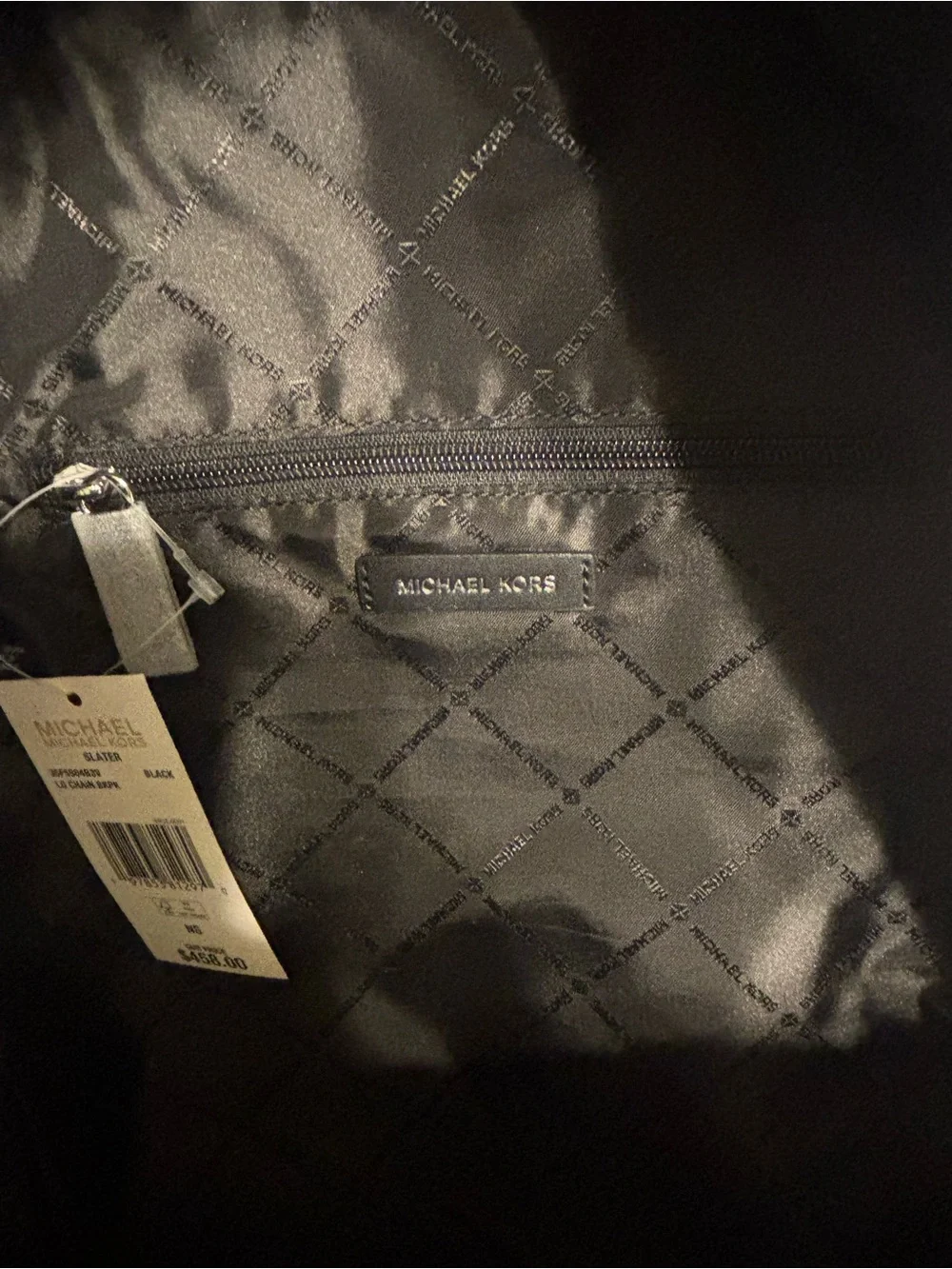 Michael Kors Black Leather Pebbled Backpack with Gold Hardware with dust bag